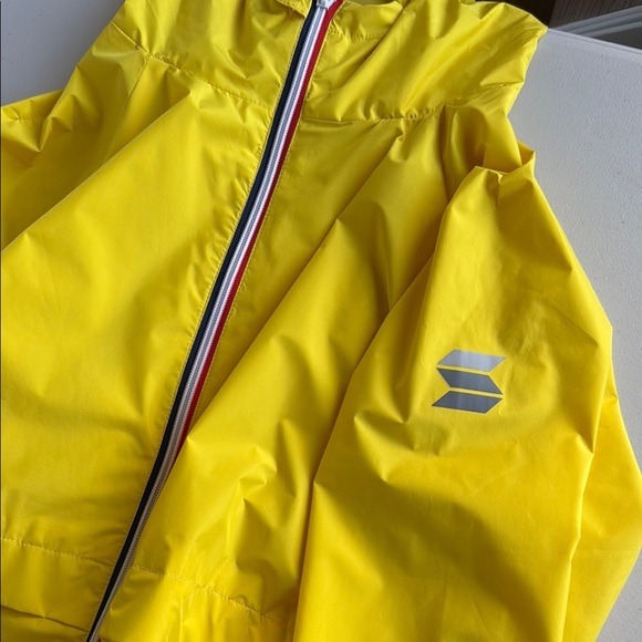 Saki Sport Sunshine Yellow Water-Resistant Jacket Hood Lightweight Fabric - Picture 8 of 15